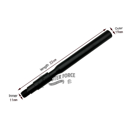 22cm aluminum outer barrel for M4A1 – lightweight, durable, and perfect for airsoft rifle upgrades.