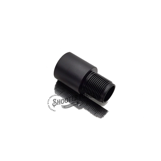 2cm outer barrel extension – 14mm CCW to 14mm CW, durable metal for airsoft rifle customization.