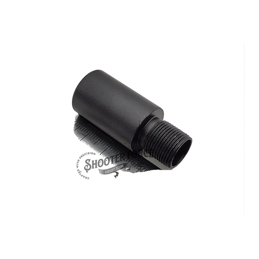 3cm outer barrel extension – 14mm CCW to 14mm CW, durable metal for airsoft rifle customization.