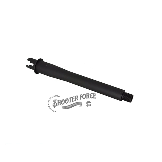 7-inch M4 AEG outer barrel – durable metal, 14mm CCW threading, ideal for airsoft rifle upgrades.