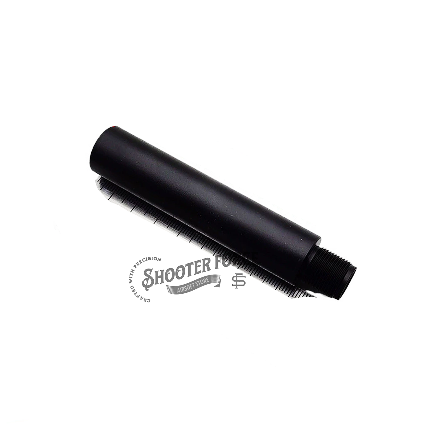 8.5cm outer barrel extension – 14mm CCW to 14mm CW, durable metal for airsoft rifle customization.