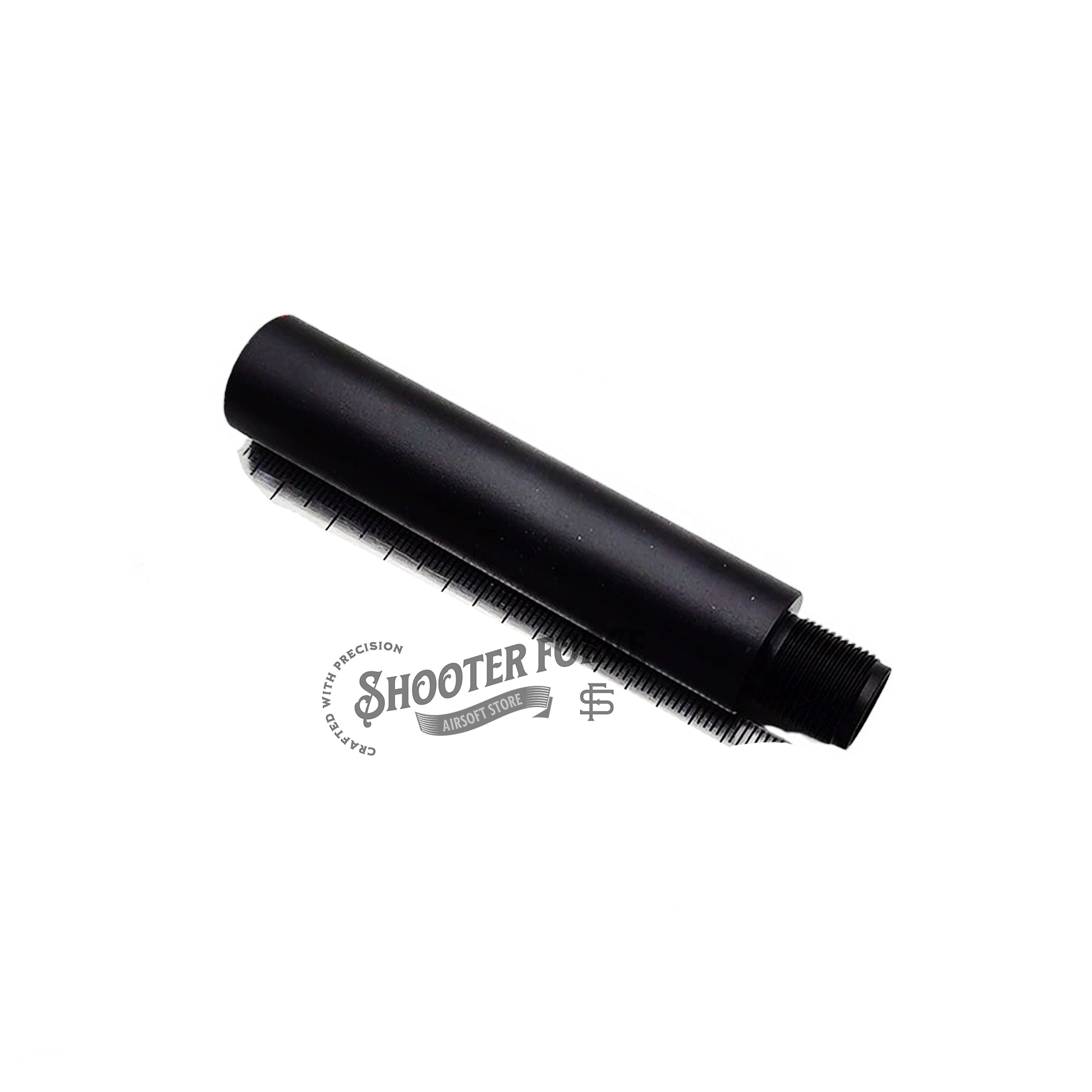 8.5cm outer barrel extension – 14mm CCW to 14mm CW, durable metal for airsoft rifle customization.