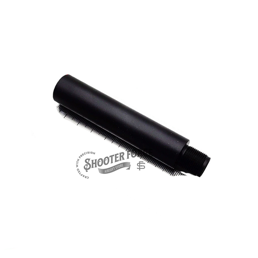 8.5cm outer barrel extension – 14mm CCW to 14mm CW, durable metal for airsoft rifle customization.