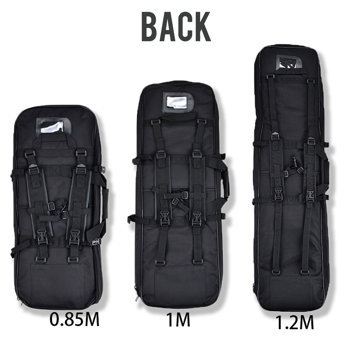 ShooterForce airsoft soft rifle case – padded, water-resistant tactical gun bag available in multiple sizes (33", 39", 47") with extra storage and adjustable carry options.