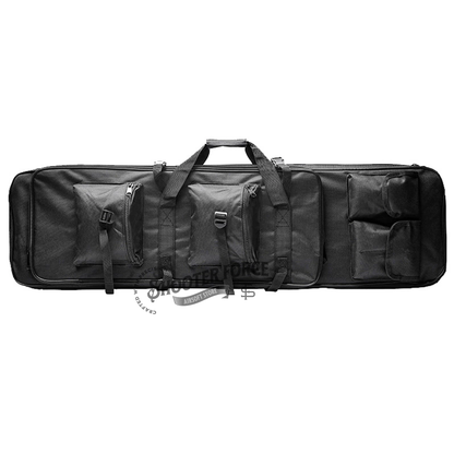 ShooterForce airsoft soft rifle case – padded, water-resistant tactical gun bag available in multiple sizes (33", 39", 47") with extra storage and adjustable carry options.