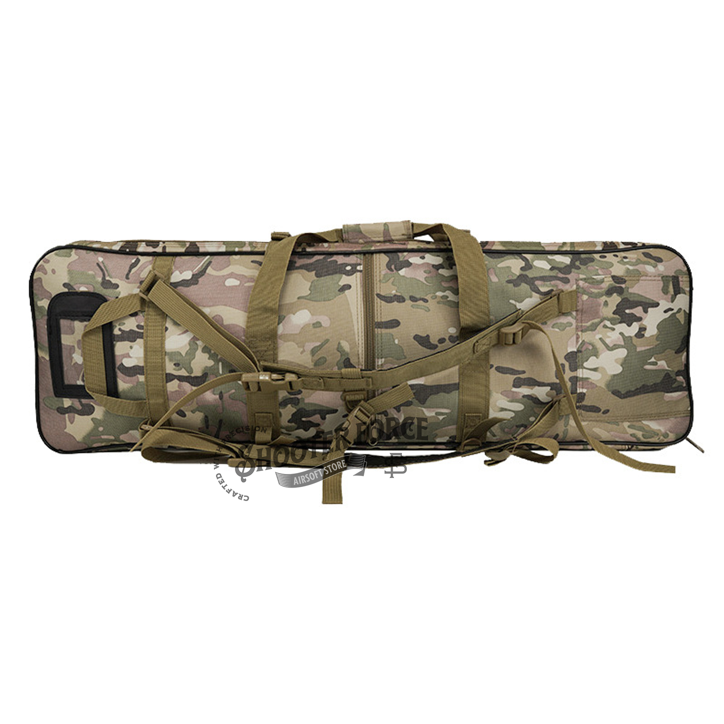 ShooterForce airsoft soft rifle case – padded, water-resistant tactical gun bag available in multiple sizes (33", 39", 47") with extra storage and adjustable carry options.