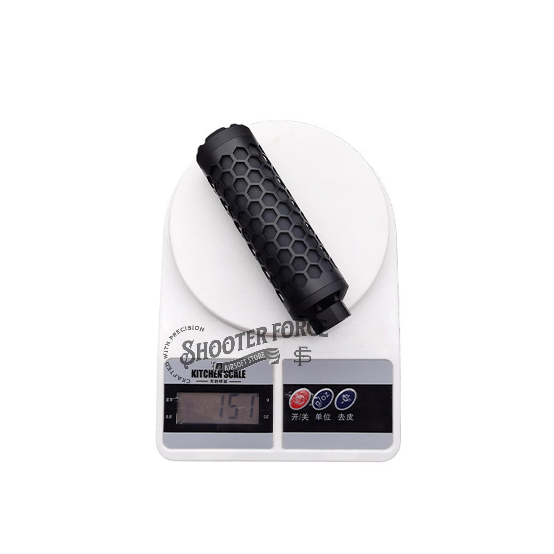 Angel Custom HIVE Airsoft Suppressor Barrel Extension short DE, CNC aluminum mock suppressor with 14mm CCW threads for airsoft rifles