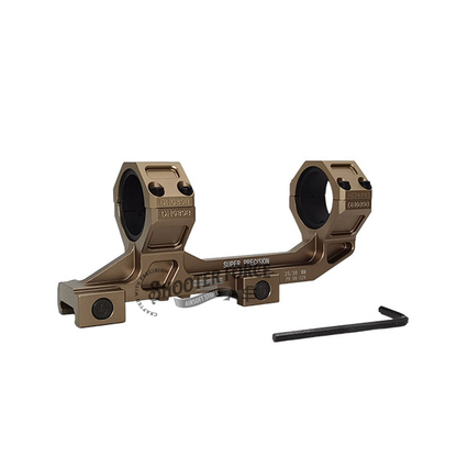 BIG Geissele style 1.54” (3.91cm) high scope mount in tan, designed for airsoft rifles to provide a stable and precise mounting solution for scopes and optics.