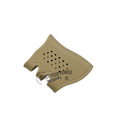 Gen 2 Grip Sleeve – Anti-slip rubber quick draw sleeve for P320, Glock P1, G17, G19, G18 – FDE color