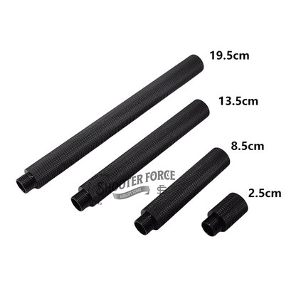 Outer barrel extension set – includes 4 durable barrels for customizing airsoft rifle length and performance.