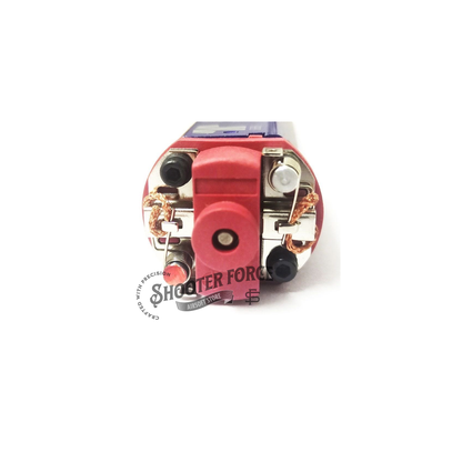 SHS 480 High Torque Motor in blue, short type, with a 46,000 RPM rating, designed to boost speed and power in airsoft guns for superior performance.