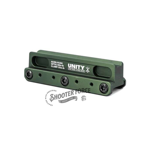 SOTAC FAST OCG Series 2.05" Scope Mount in Green, providing secure and stable attachment for ACOG and VCOG optics in airsoft setups.