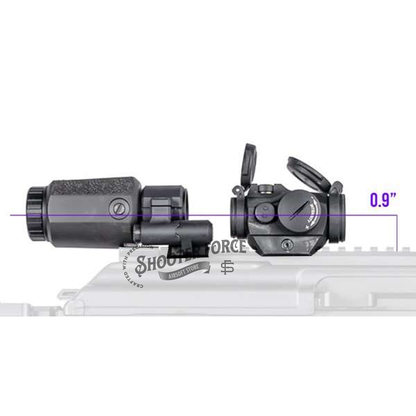SOTAC Low 0.9" Centerline Height 30mm Ring Scope Mount for 30mm tube magnifier scopes with original markings, offering a durable and stable low-profile design.