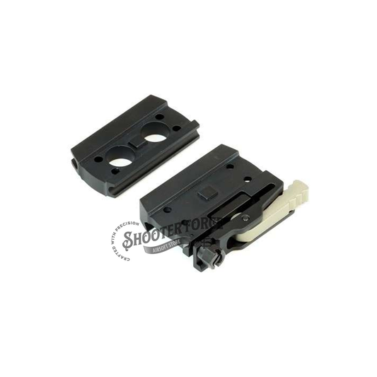SOTAC LRP Micro QD Mount-base with Spacer, designed for MICRO red dot sights with a low 1.1" centerline height. Features quick-detach functionality for easy mounting and removal.