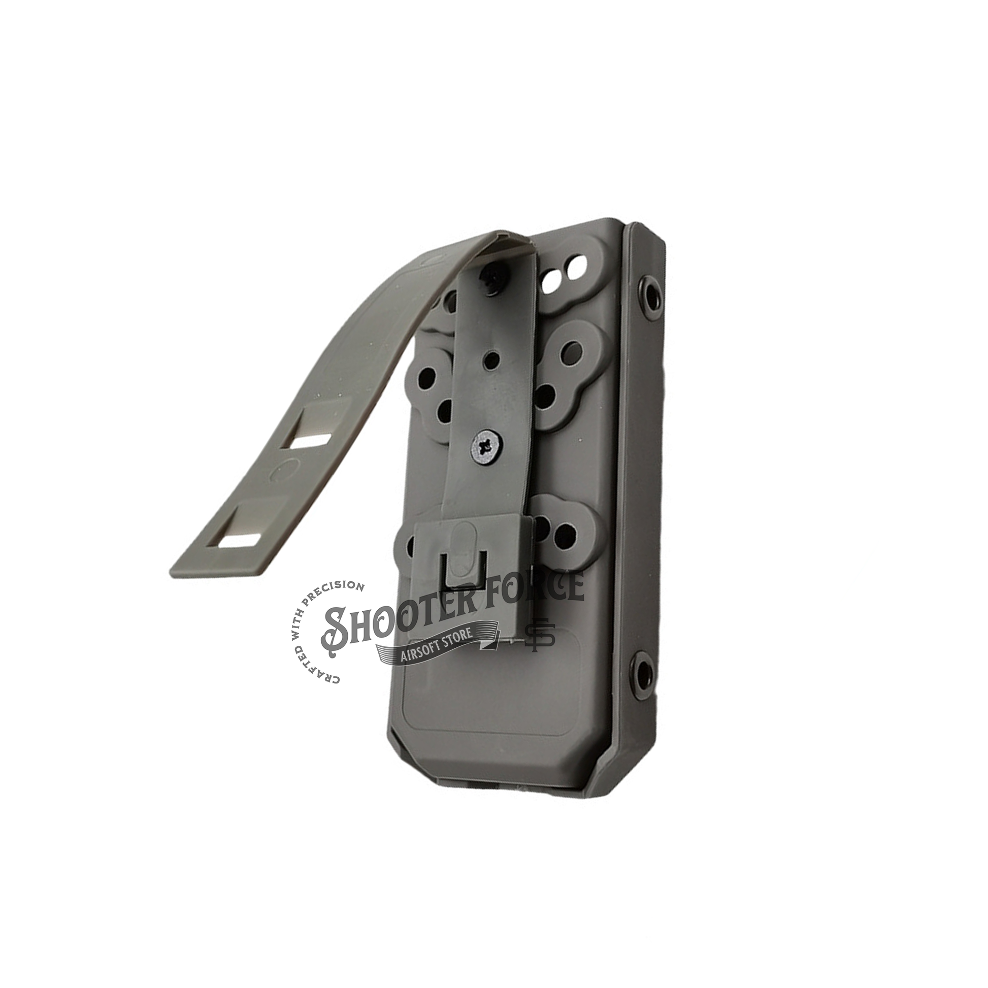 A MOLLE-compatible storage pouch designed for quick access to CAT tourniquets. Ideal for tactical setups, this black pouch provides efficient emergency medical gear storage. Perfect for airsoft, military simulations, and first responders