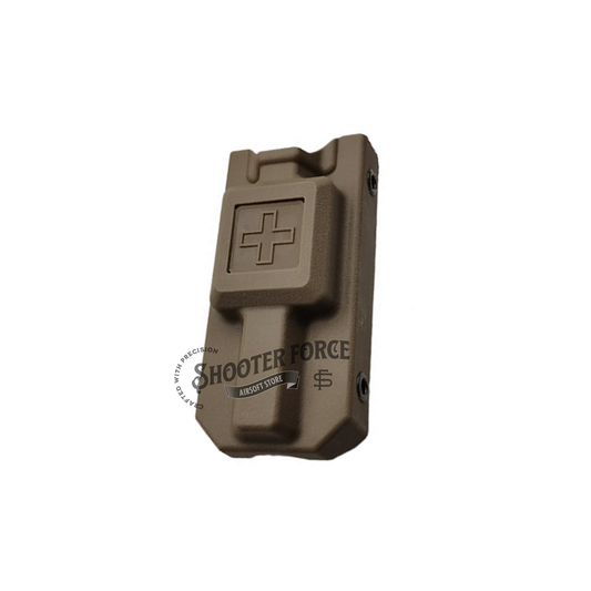 A durable MOLLE-compatible pouch for easy access to CAT tourniquets. Designed for tactical operations, this FDE-colored pouch is perfect for airsoft, military simulations, and emergency response situations. Keep your medical gear secure and accessible in critical moments.